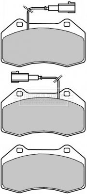 BORG & BECK Комплект тормозных колодок, дисковый тормоз BBP2319